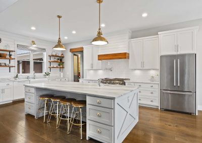 Modern white farmhouse kitchen design build